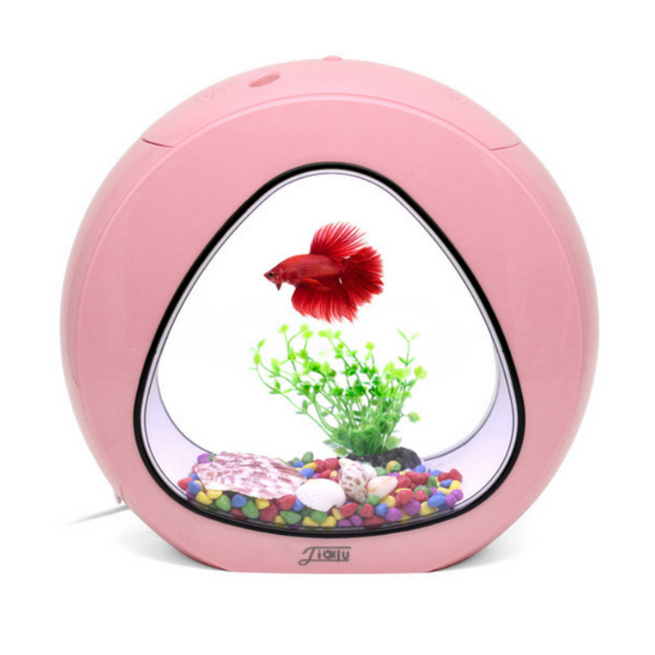 Міні акваріум 3 в 1 SunSun Aquarium LED YA-01 Pink 15001072 фото