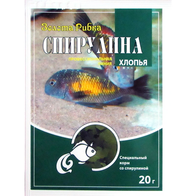 Корм для рыб Спирулина в хлопьях пакет 100 мл/20 г 6200041 фото