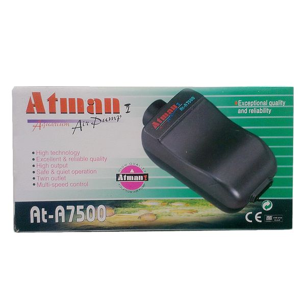 Двоканальний компресор для акваріума Atman AT-A7500 АТ-А7500 фото