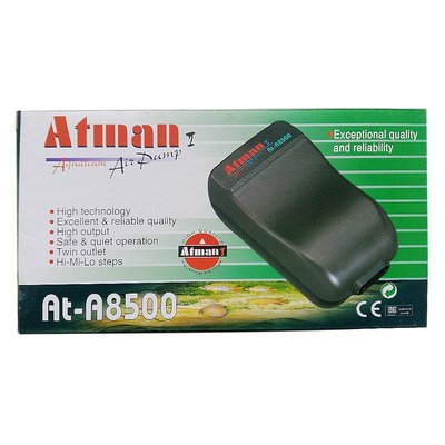 Двоканальний компресор для акваріума Atman AT-A8500 АТ-А8500 фото