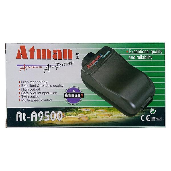 Двоканальний компресор для акваріума Atman AT-A9500 АТ-А9500 фото