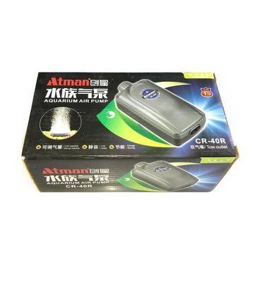 Двоканальний компресор для акваріума Atman CR-40R 2001008 фото