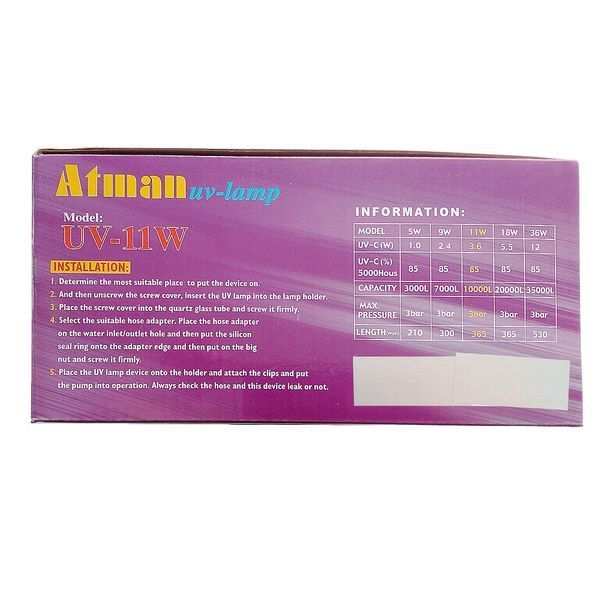 Стерилізатор Atman UV-11W для акваріумів та ставків 4112003 фото
